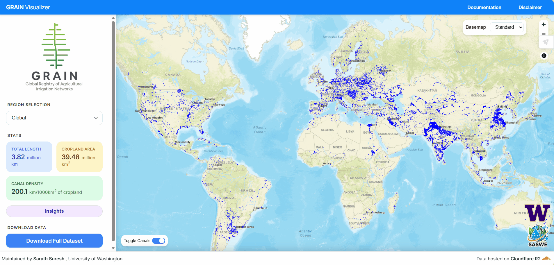 Satellite data visualization